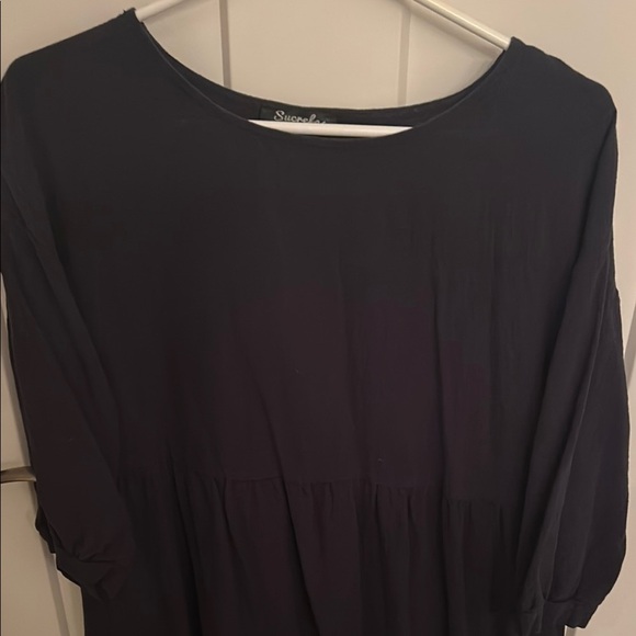 Navy Casual Dress with Crew Neck, size L - Picture 2 of 6